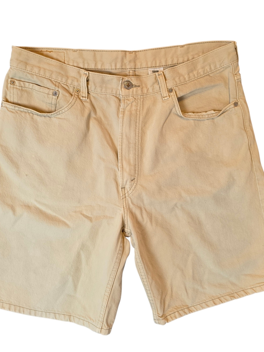Levi's 550 Relaxed Fit Jean Shorts Mens 38 Beige Denim Vintage Y2K 90s Western